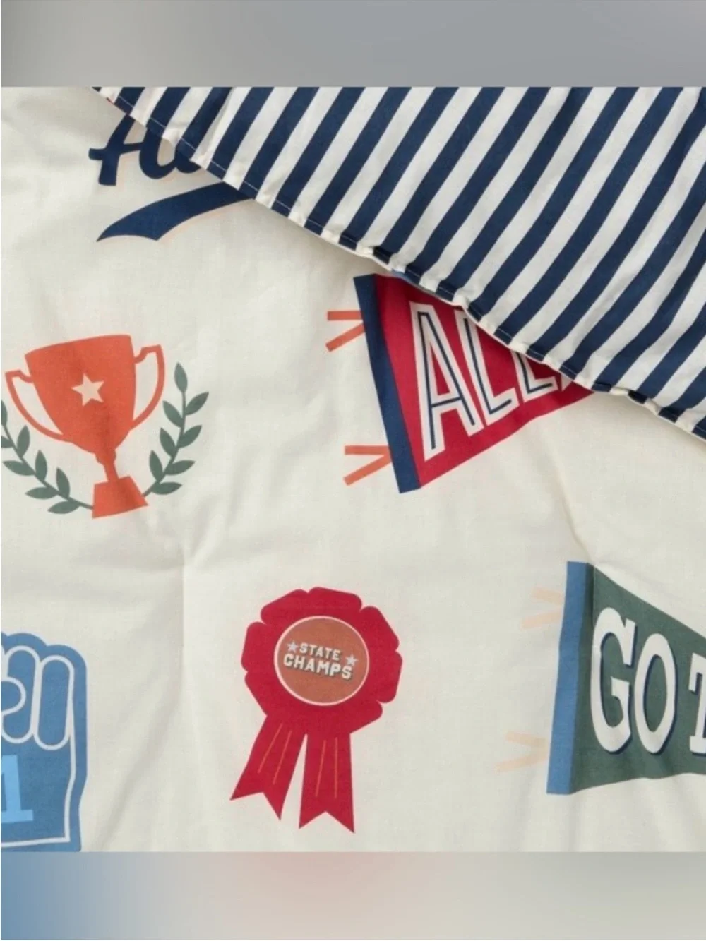 3 pc Full/Queen All Star Sports Kids Comforter Bedding Set Pillowfort Target NWT